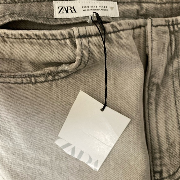 Zara Women’s Gray Denim Skirt Small NWT 15.5” - Picture 2 of 8